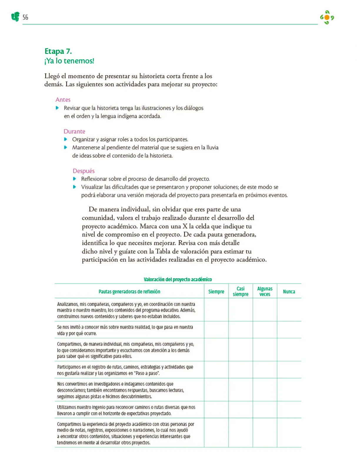Página 57 de Colección Ximhai. Nuestro libro de Proyectos. Tomo III. Libro de Educación Telesecundaria Grado 1° Ciclo Escolar 2025 - 2026