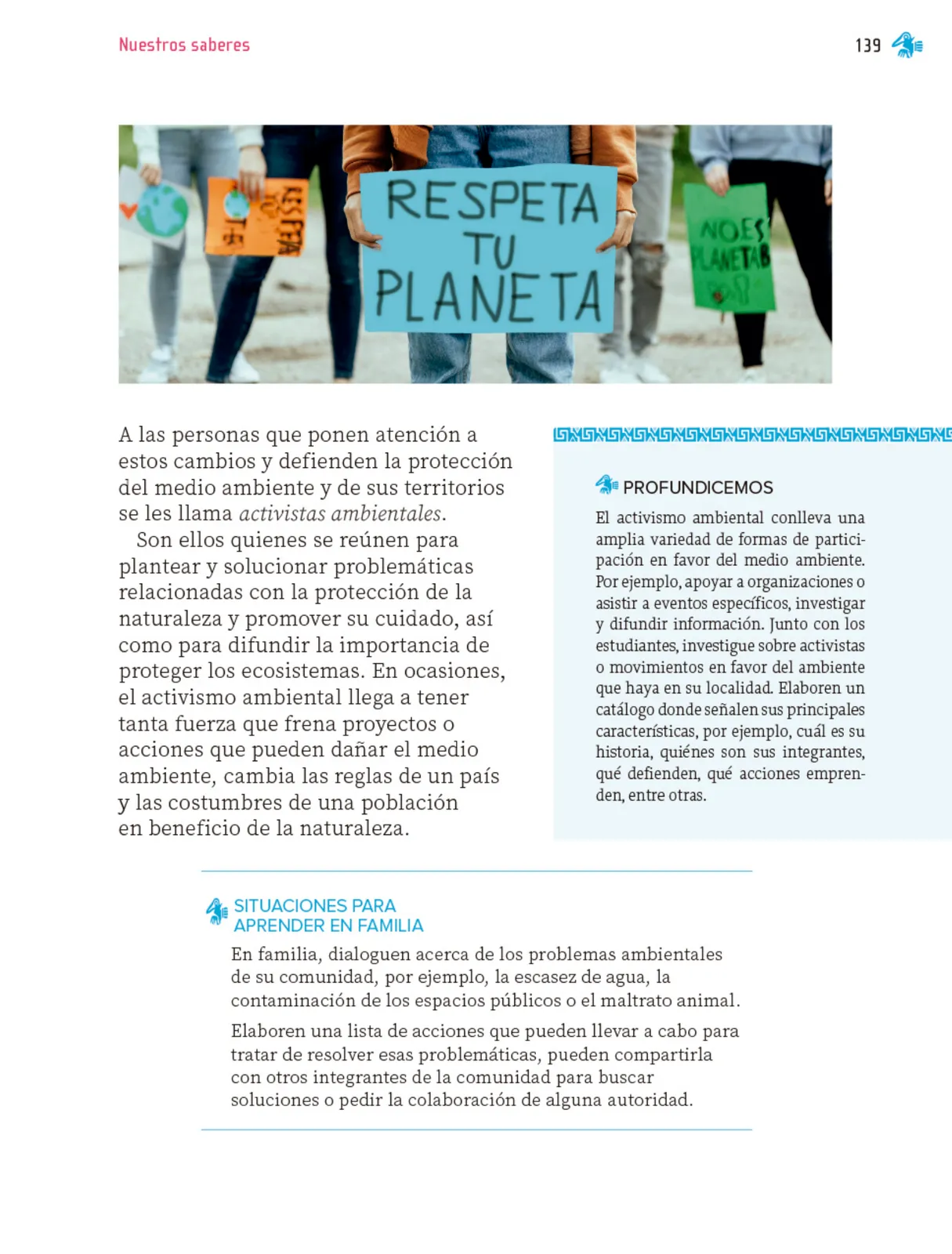 Página 140 de Nuestros saberes: Libro para alumnos, maestros y familia. Libro de Educación Primaria Grado 1° Ciclo Escolar 2025 - 2026