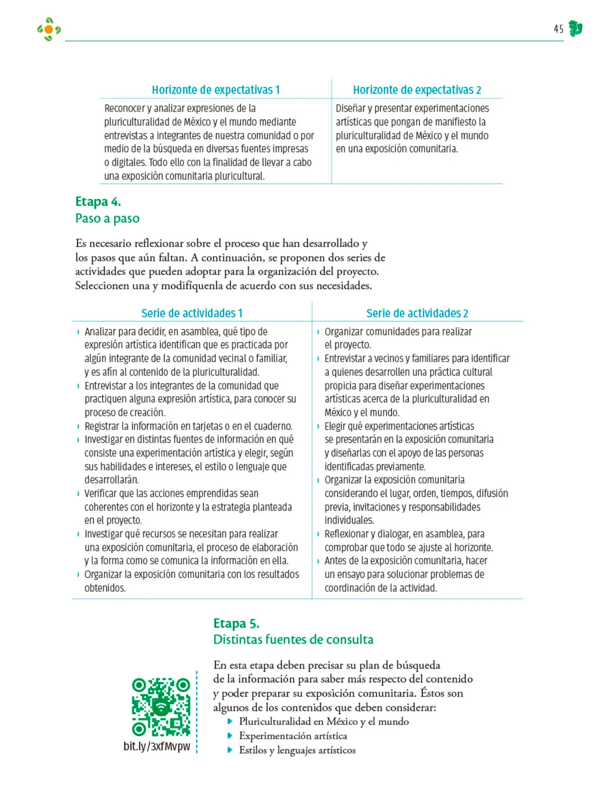 Miniatura página 46 de Colección Nanahuatzin. Nuestro libro de Proyectos. Tomo I.   Libro de Educación Telesecundaria Grado 3°  Ciclo Escolar 2025 - 2026