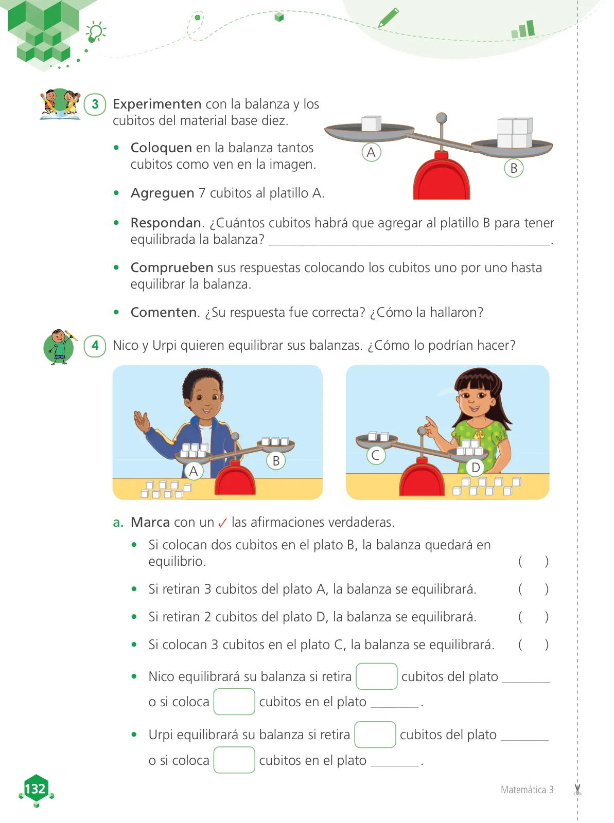 Página 134 de Matemática 3 : cuaderno de trabajo para tercer grado de Educación Primaria 2019 · 2019