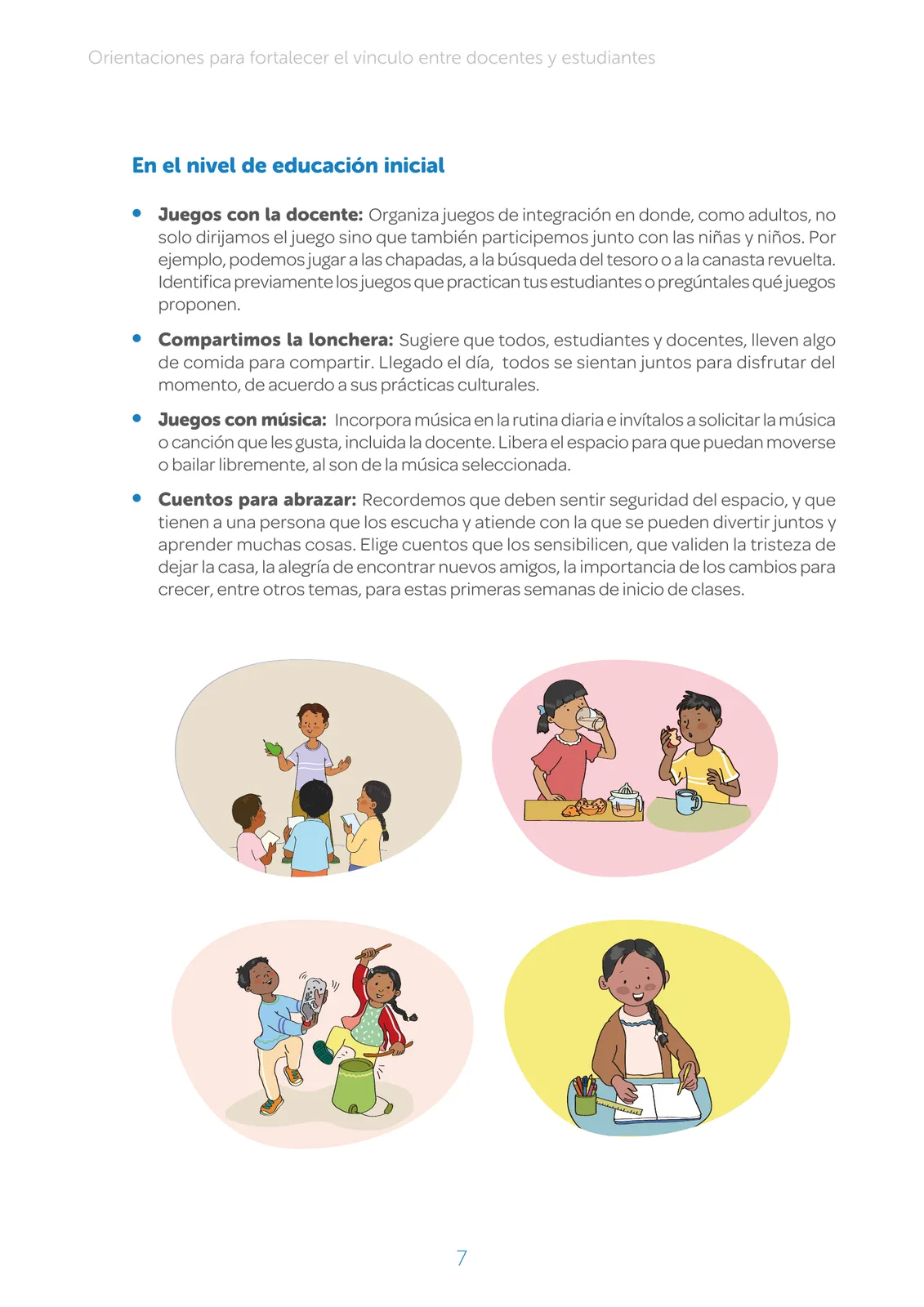 Página 7 de Orientaciones para fortalecer el vínculo entre docentes y estudiantes : dirigido al director y al Comité de Gestión del Bienestar · 2025