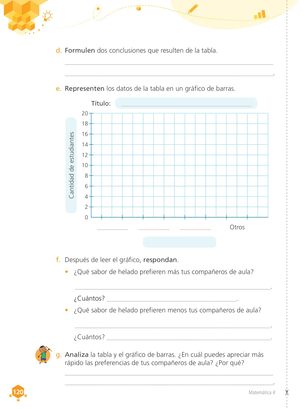 Página 122 de Matemática 4 : cuaderno de trabajo para cuarto grado de Educación Primaria 2019 · 2019