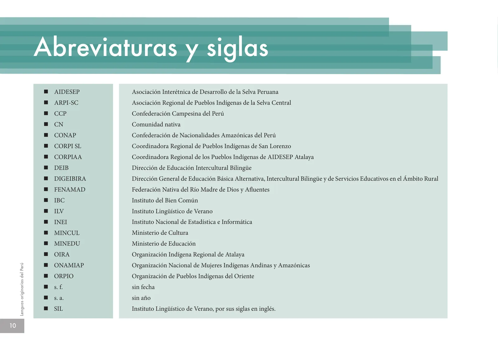 Miniatura página 12 de Lenguas originarias del Perú · 2018