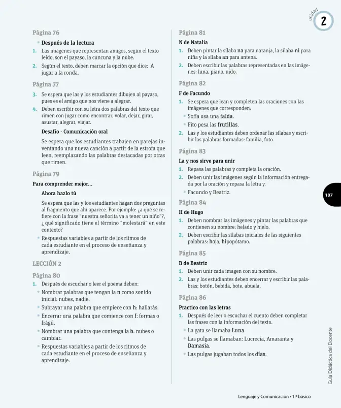 Página 174 de Lenguaje y Comunicación – Primero Básico | Texto del Estudiante MINEDUC – Descargar PDF · 2024