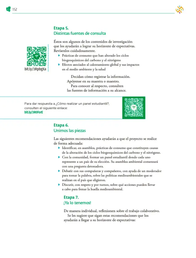 Página 153 de Colección Ximhai. Nuestro libro de Proyectos. Tomo III. Libro de Educación Telesecundaria Grado 1° Ciclo Escolar 2025 - 2026