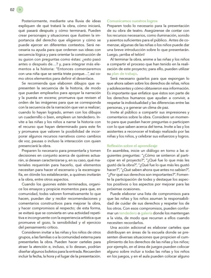 Página 153 de Modalidades de trabajo para la acción transformadora y el codiseño Libro de Educación Preescolar Grado 1°, 2°, 3° Ciclo Escolar 2025 - 2026