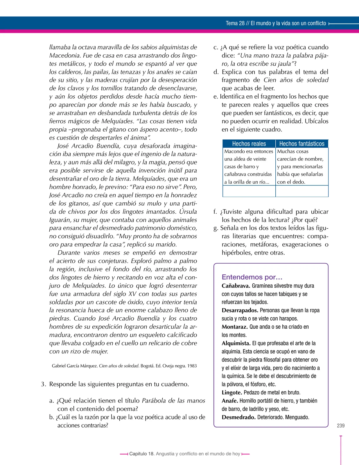 Página 239 de Lenguaje 8° · Secundaria Activa