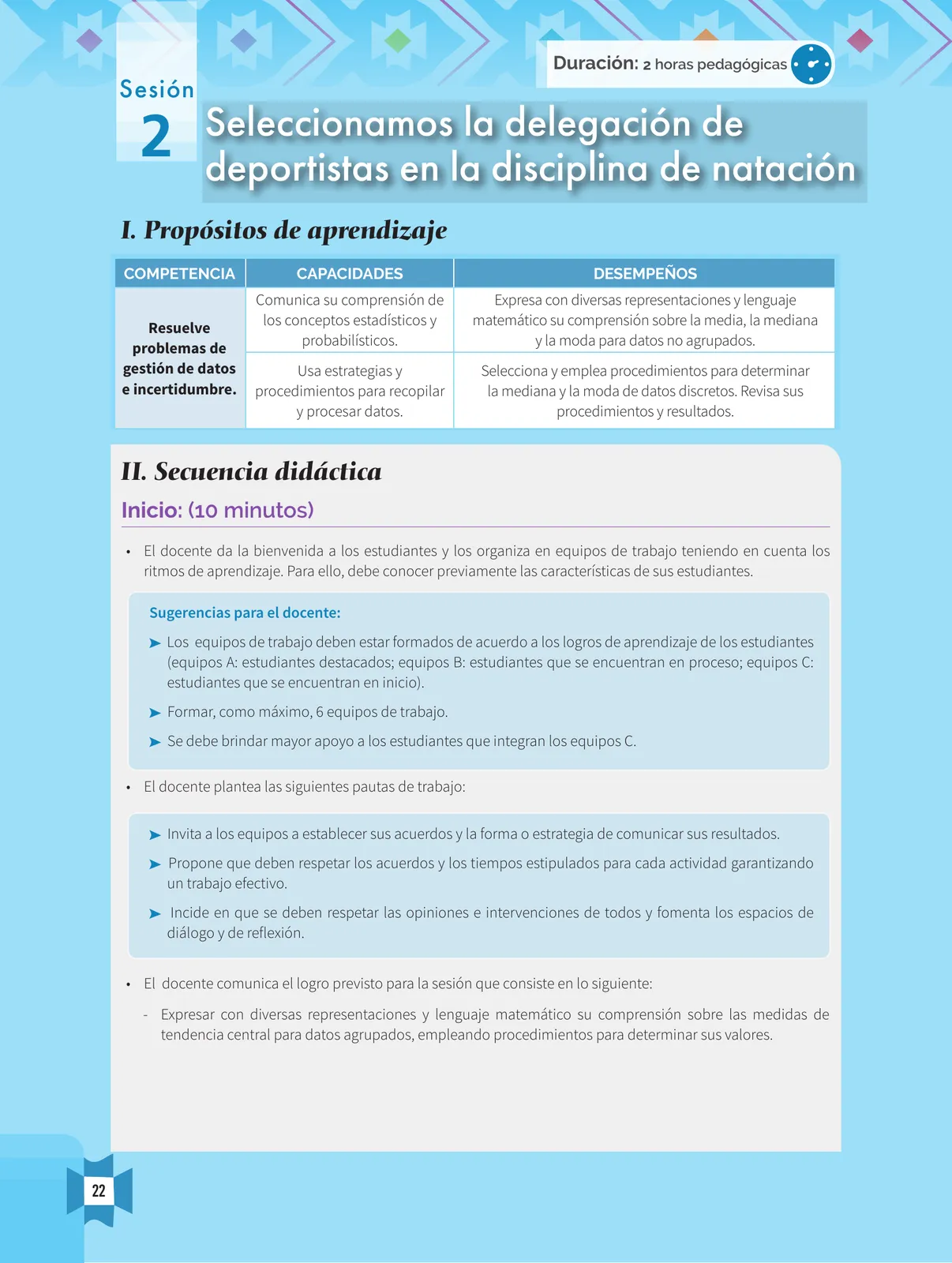 Página 24 de Resolvamos problemas 1 : manual para el docente 2018 · 2018