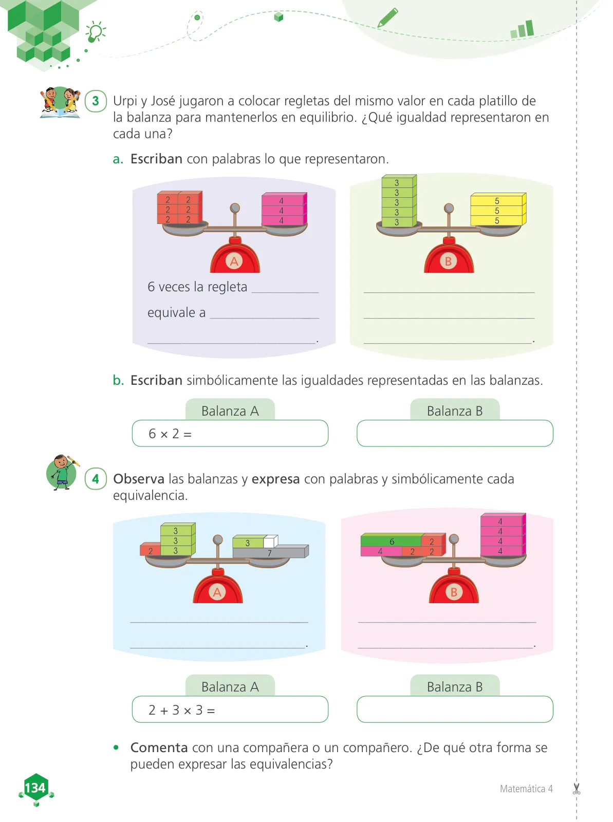 Miniatura página 136 de Matemática 4 : cuaderno de trabajo para cuarto grado de Educación Primaria 2019 · 2019