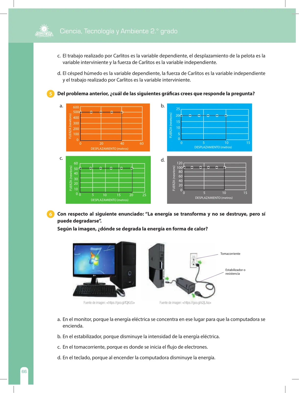 Página 66 de Ciencia, Tecnología y Ambiente 2 : cuaderno de reforzamiento pedagógico - JEC · 2016