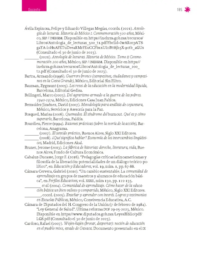 Página 186 de Un libro sin recetas para la maestra y el maestro. Fase 6. Libro de Educación Secundaria Grado 1°, 2°, 3° Ciclo Escolar 2025 - 2026
