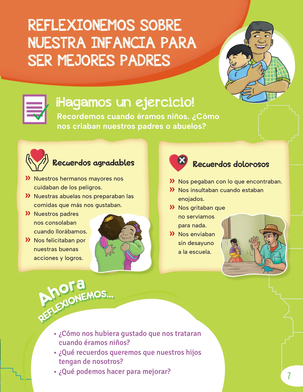 Página 9 de Cartilla de prevención y protección frente a la violencia para familias : Primaria Multigrado Monolingüe y Modelos de Servicio Educativo en el Ámbito Rural · 2024