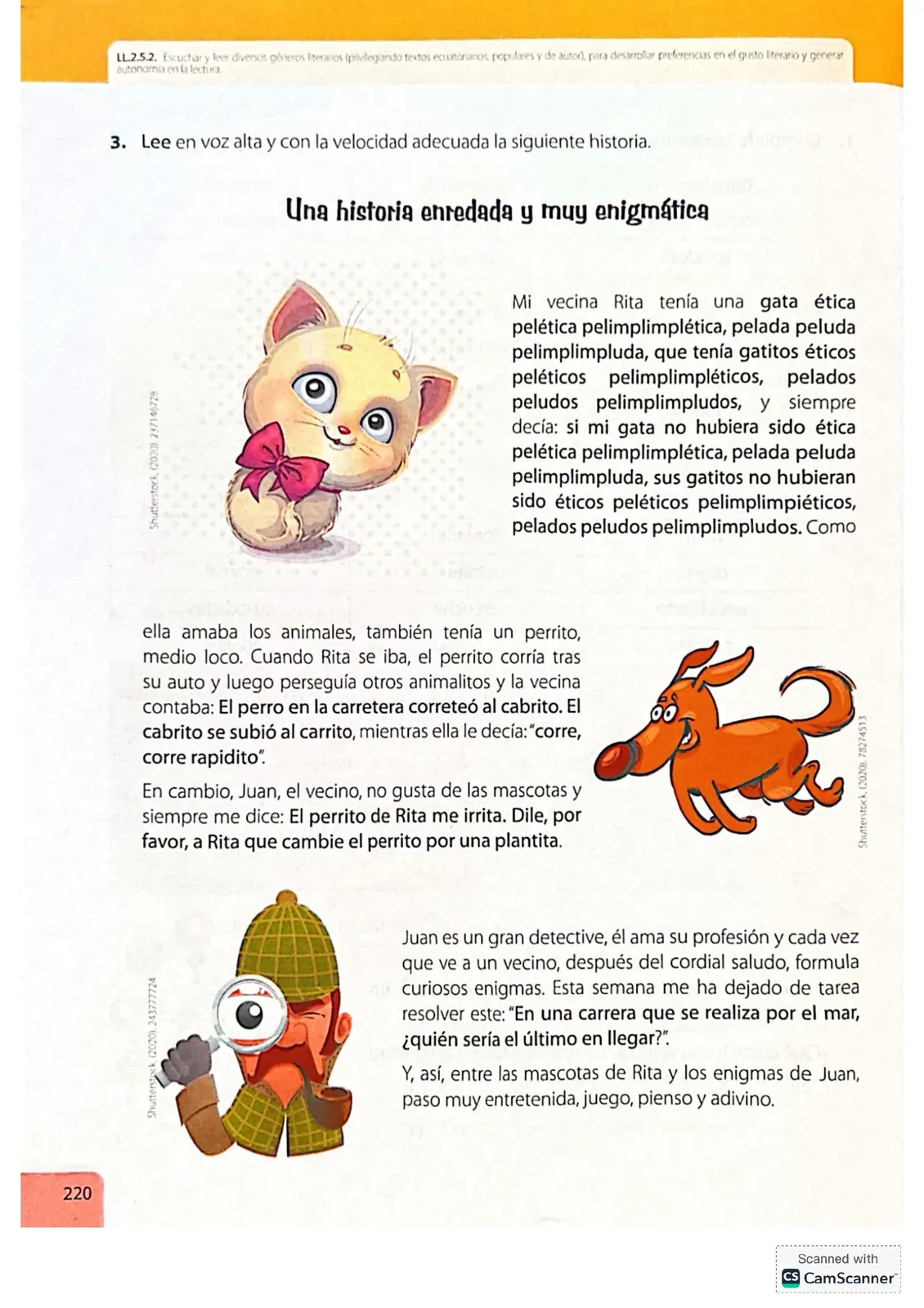 Página 220 de Lengua Y Literatura · 4 EGB · 2024