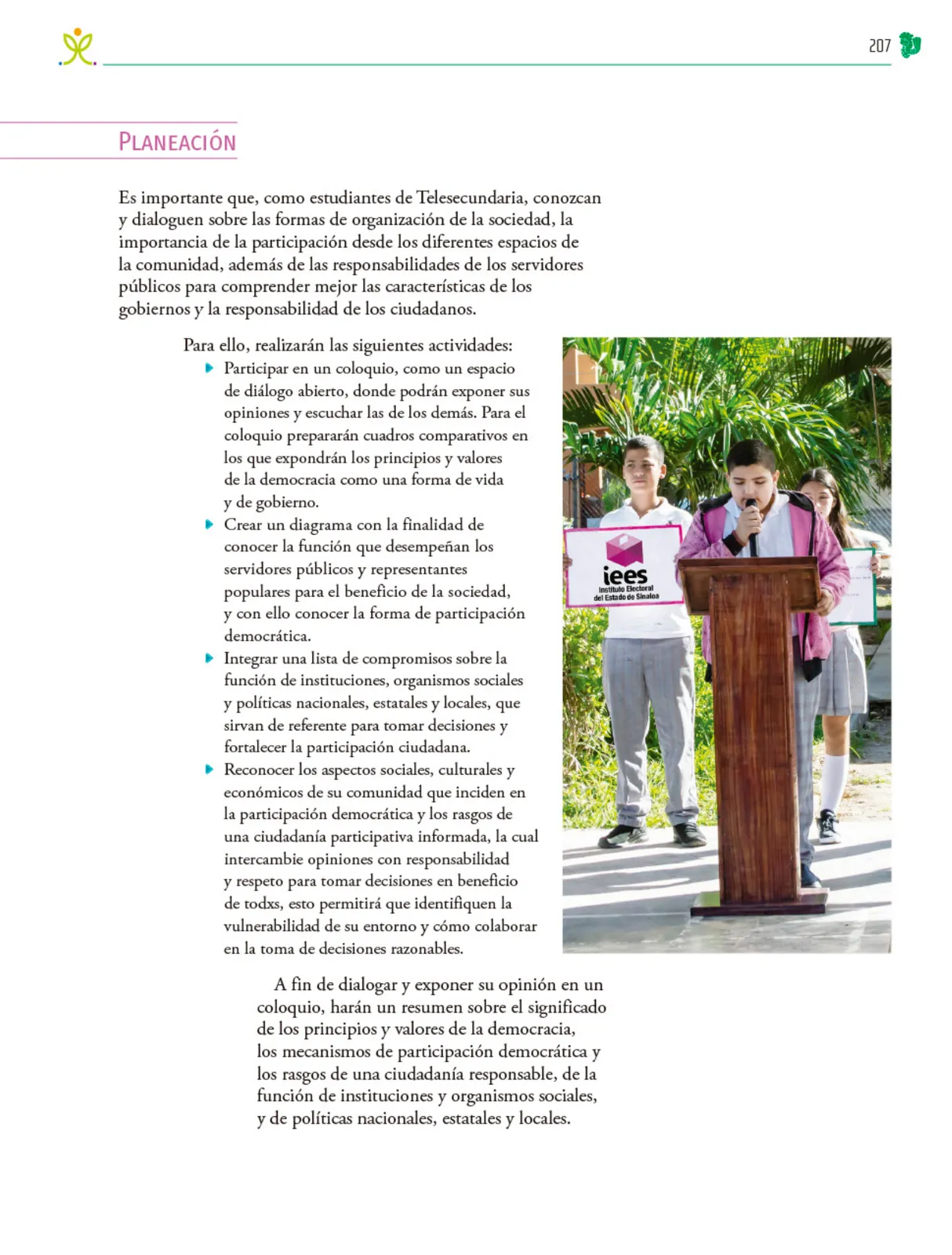 Página 208 de Colección Ximhai. Nuestro libro de Proyectos. Tomo III. Libro de Educación Telesecundaria Grado 1° Ciclo Escolar 2025 - 2026