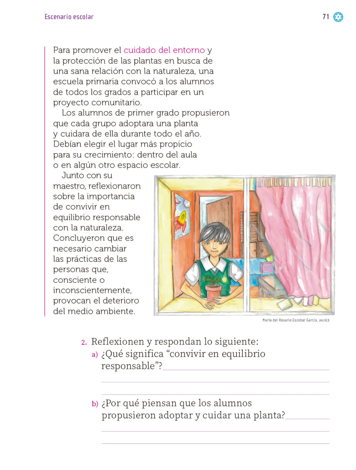 Página 72 de Proyectos Escolares. Libro de Educación Primaria Grado 1° Ciclo Escolar 2025 - 2026