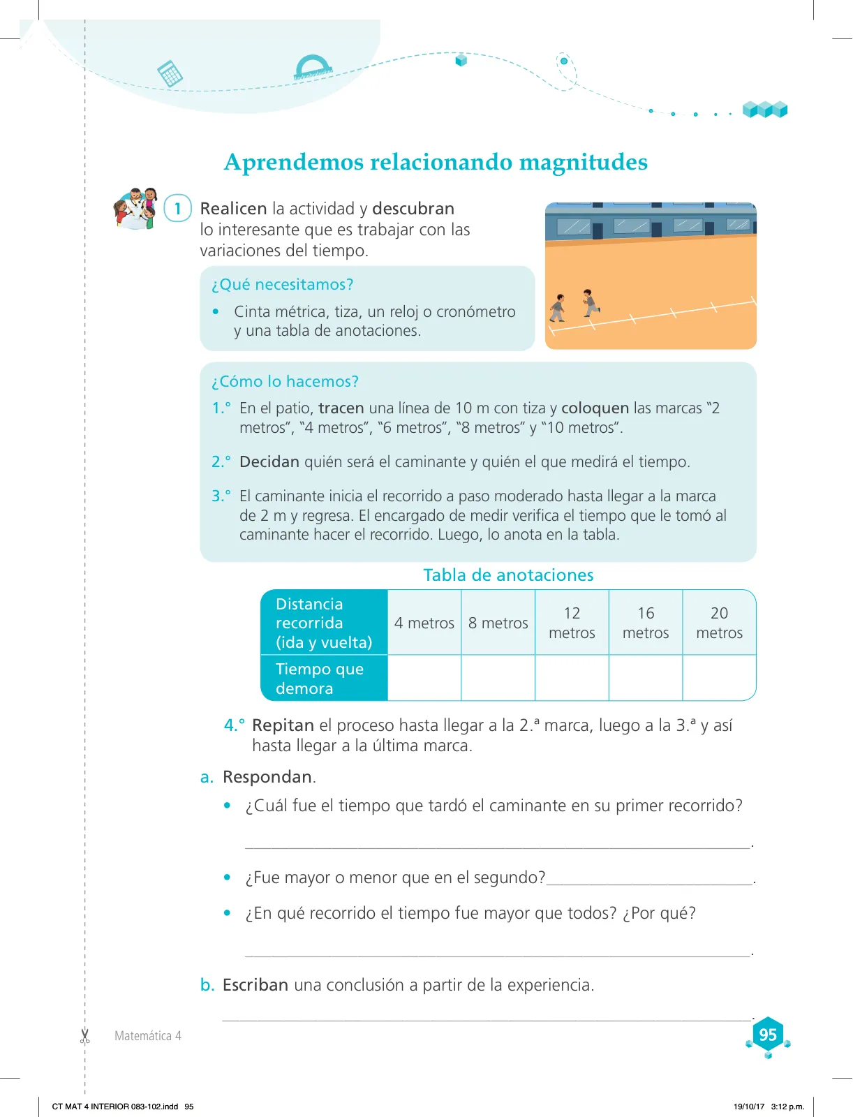 Página 95 de Matemática 4 : cuaderno de trabajo para cuarto grado de Educación Primaria 2018 · 2018