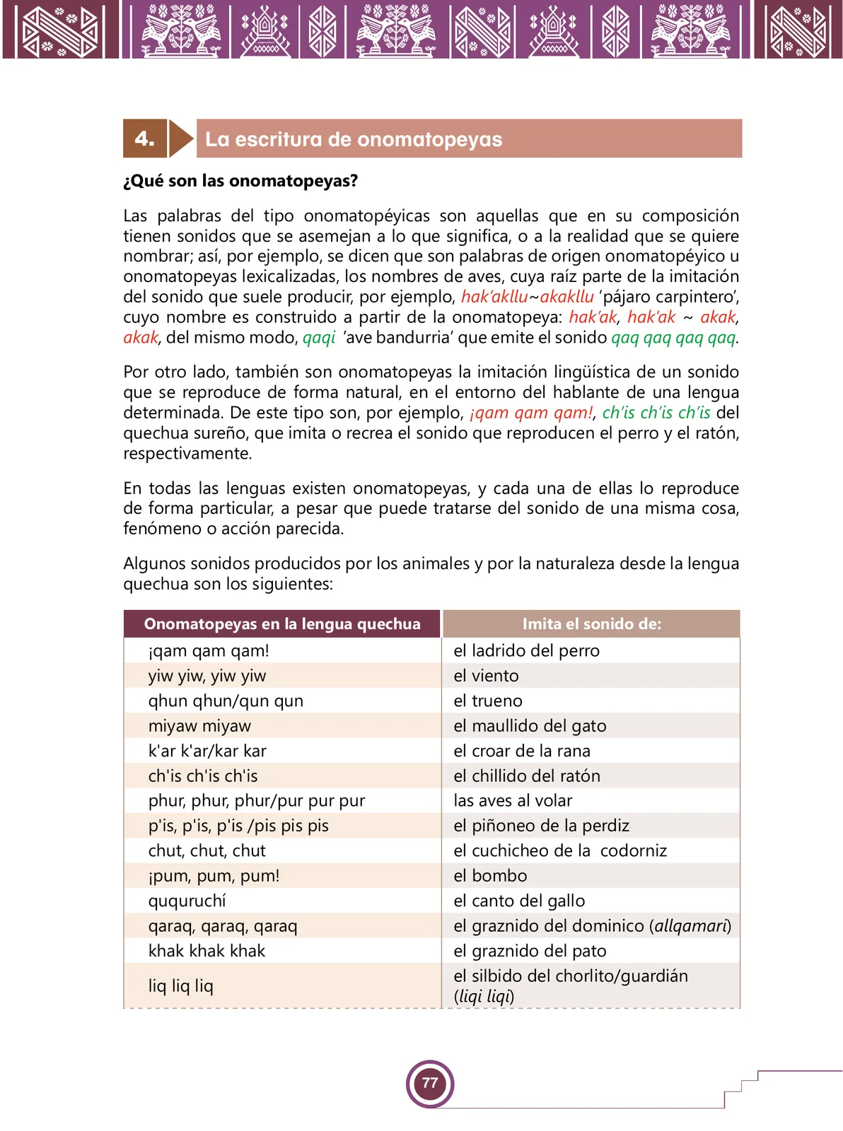 Miniatura página 79 de Urin Qichwa Qillqay Yachana Mayt'u = Manual de escritura quechua sureño · 2021