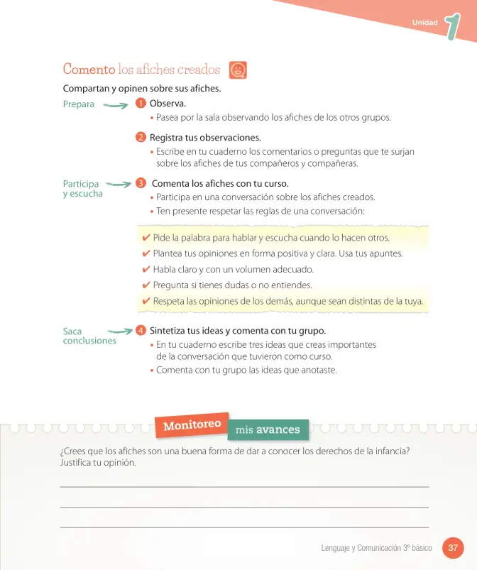 Página 107 de Lenguaje y Comunicación – Tercero Básico | Texto del Estudiante MINEDUC – Descargar PDF · 2024