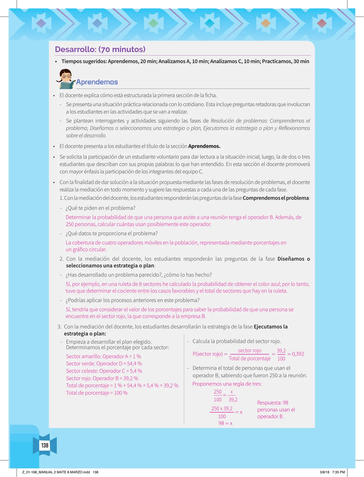 Miniatura página 140 de Resolvamos problemas 2 : manual para el docente 2018 · 2018