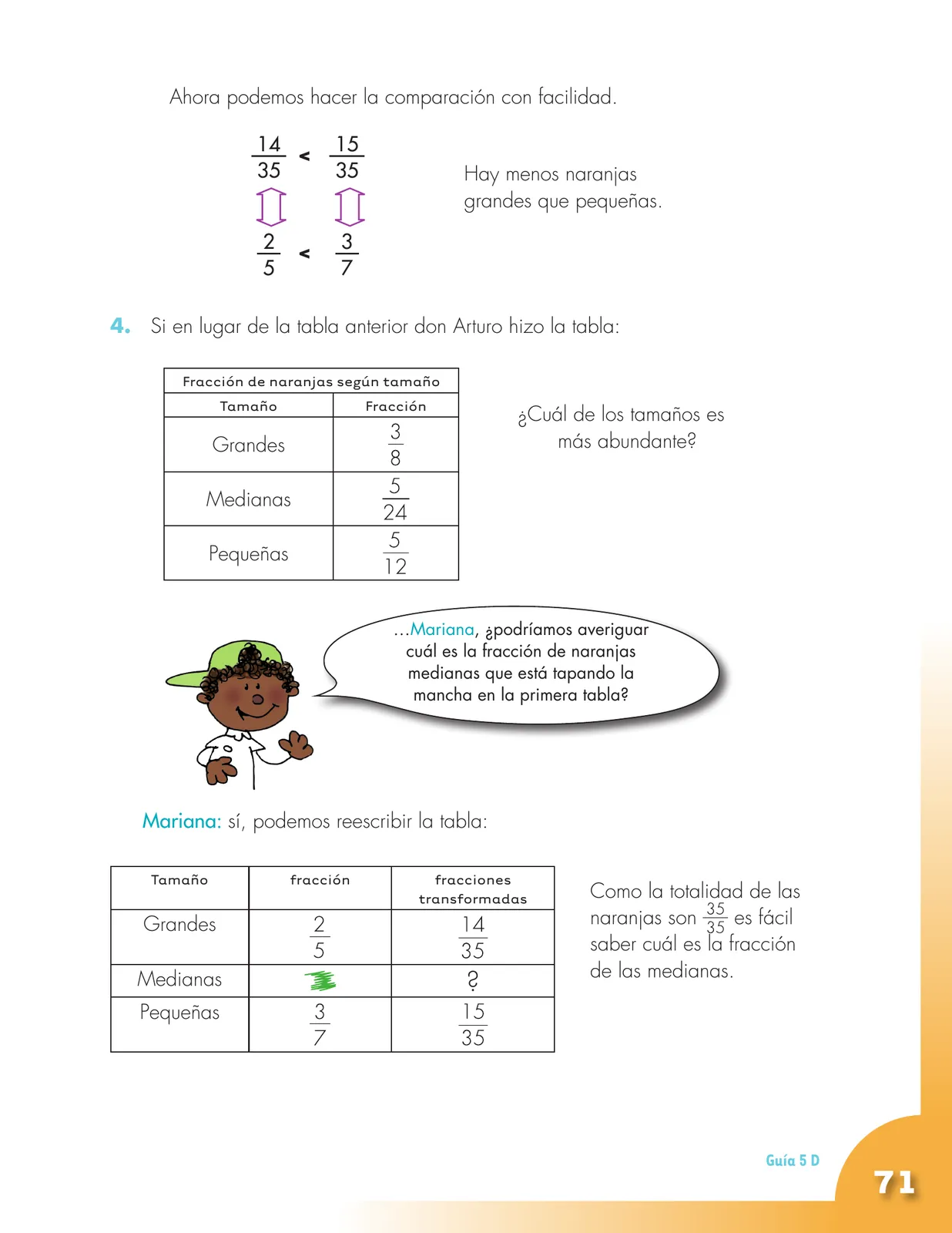 Página 71 de Matematica 5° · Cartilla 01
