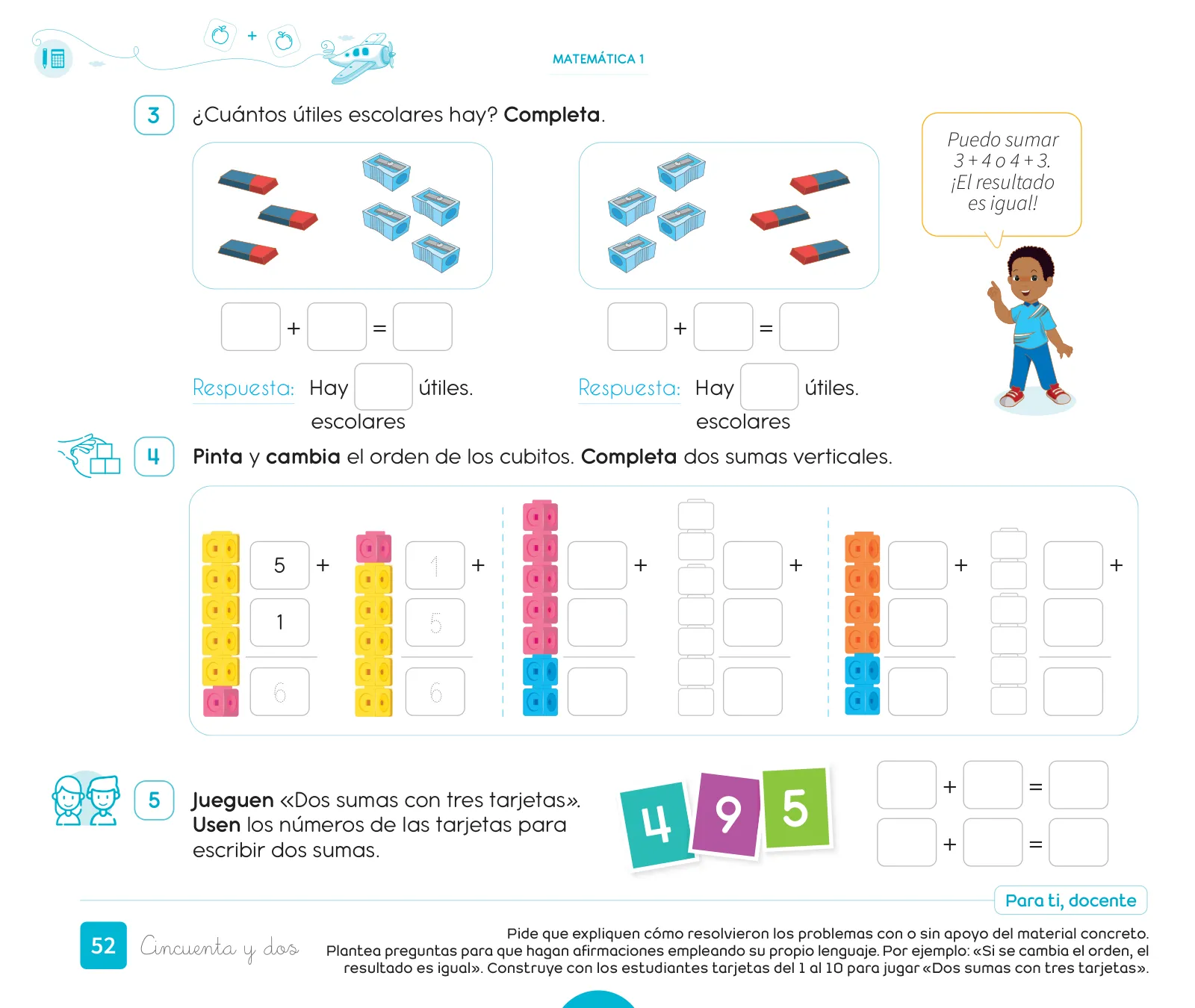 Miniatura página 54 de Cuadernillo de Matemática 1, primer grado de Primaria · 2023
