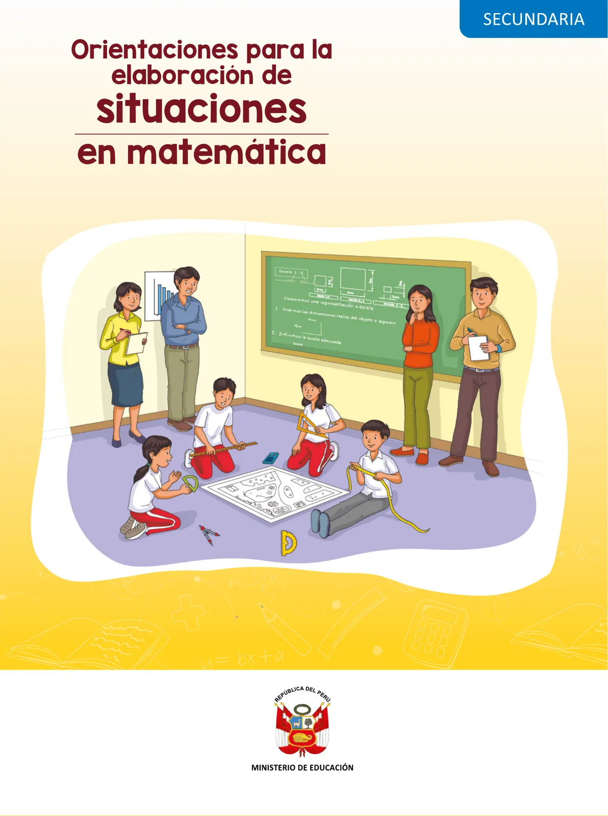 Portada de Orientaciones para la elaboración de situaciones en Matemática · 2024