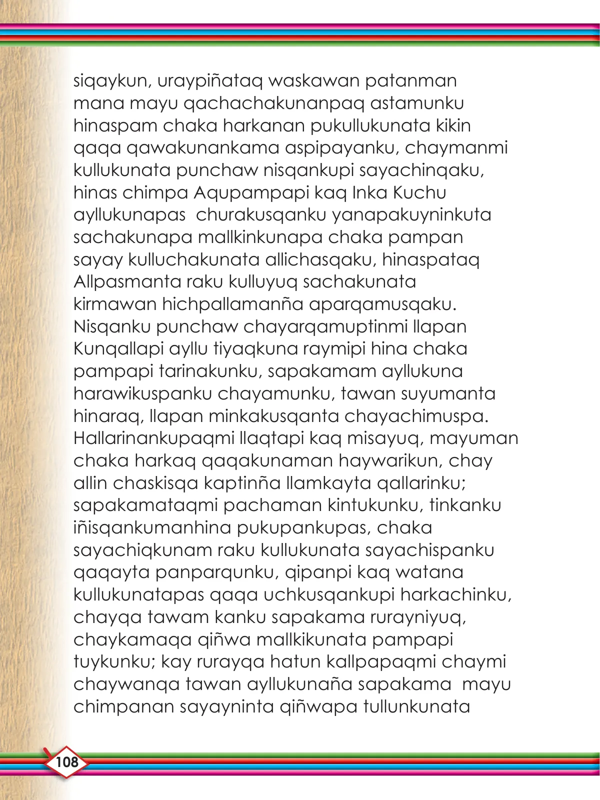 Miniatura página 110 de Willakuykuna maytu - Chanka Literatura 1 - 1° Secundaria - Quechua chanka · 2023