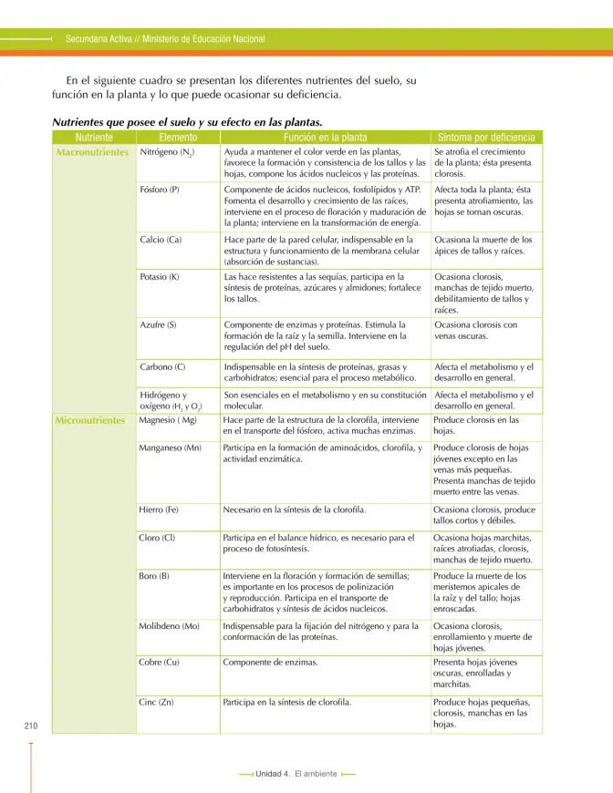 Página 210 de Ciencias Naturales 7° · Secundaria Activa