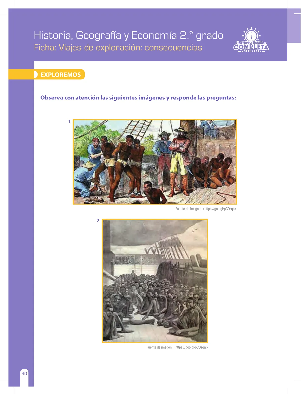 Página 40 de Historia, Geografía y Economía 2 : cuaderno de reforzamiento pedagógico - JEC · 2016