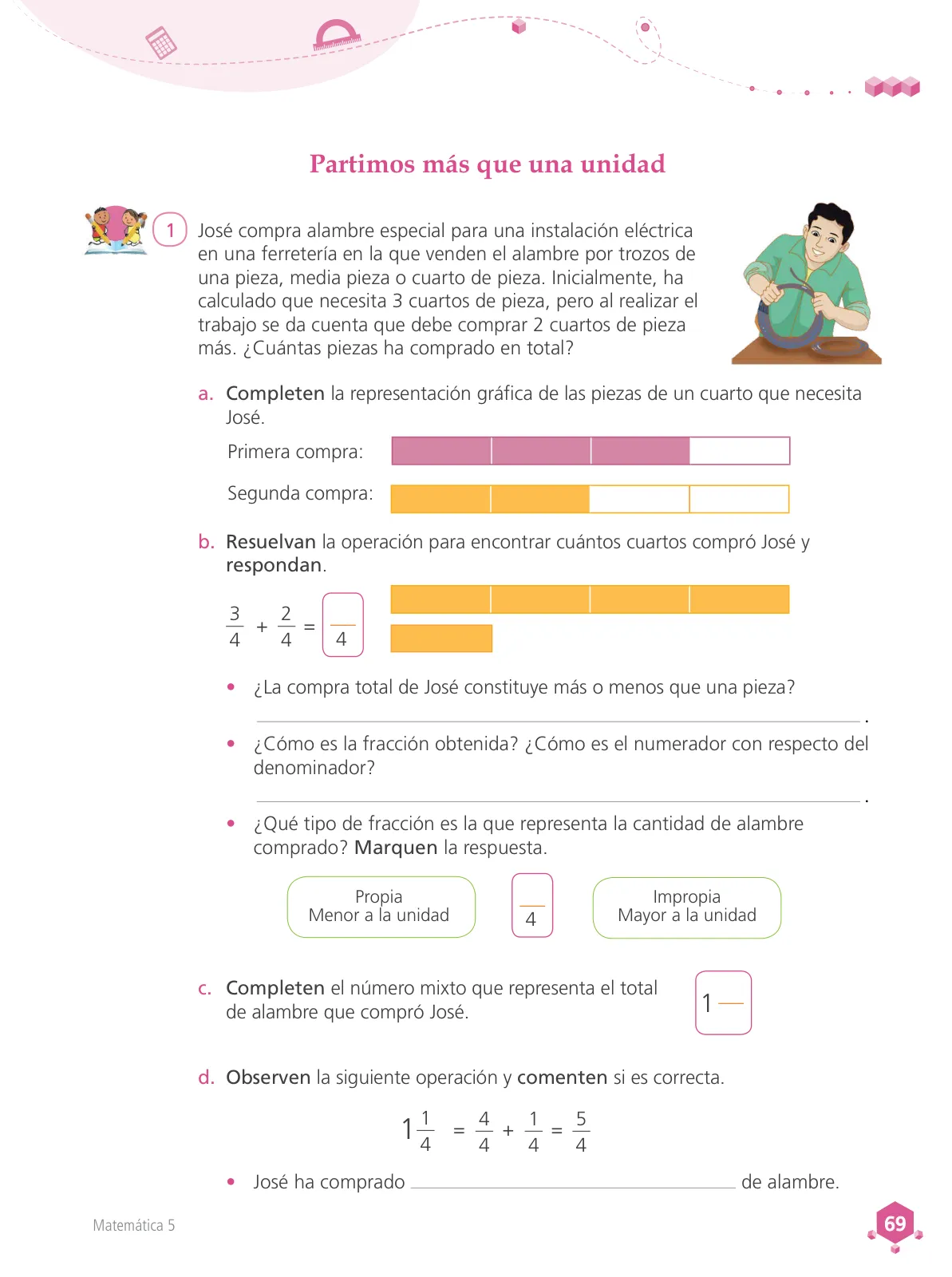 Miniatura página 70 de Matemática 5 : cuaderno de trabajo para quinto grado de Educación Primaria 2018 · 2018