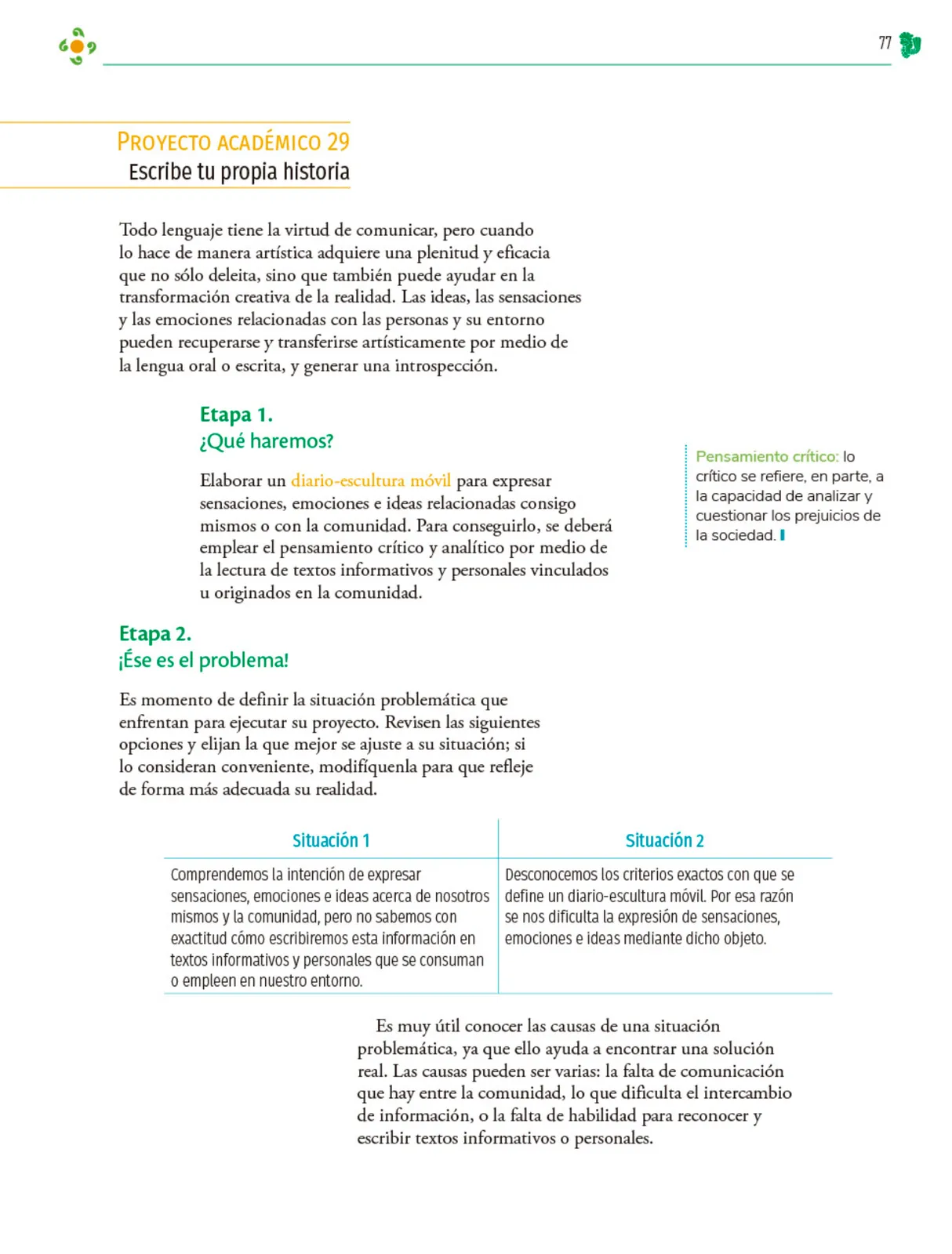 Página 78 de Colección Sk´asolil. Nuestro libro de Proyectos. Tomo II. Libro de Educación Telesecundaria Grado 2° Ciclo Escolar 2025 - 2026