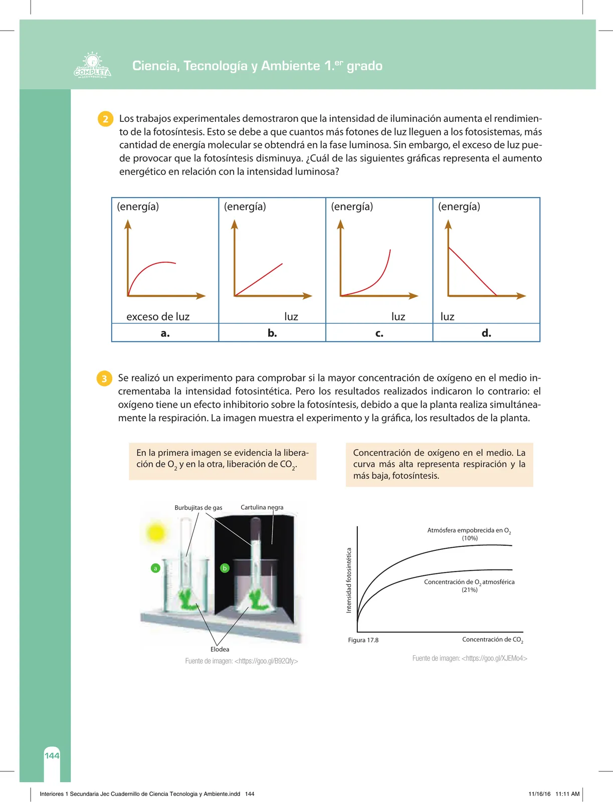 Página 144 de Ciencia, Tecnología y Ambiente 1. Cuaderno de reforzamiento pedagógico - JEC · 2016