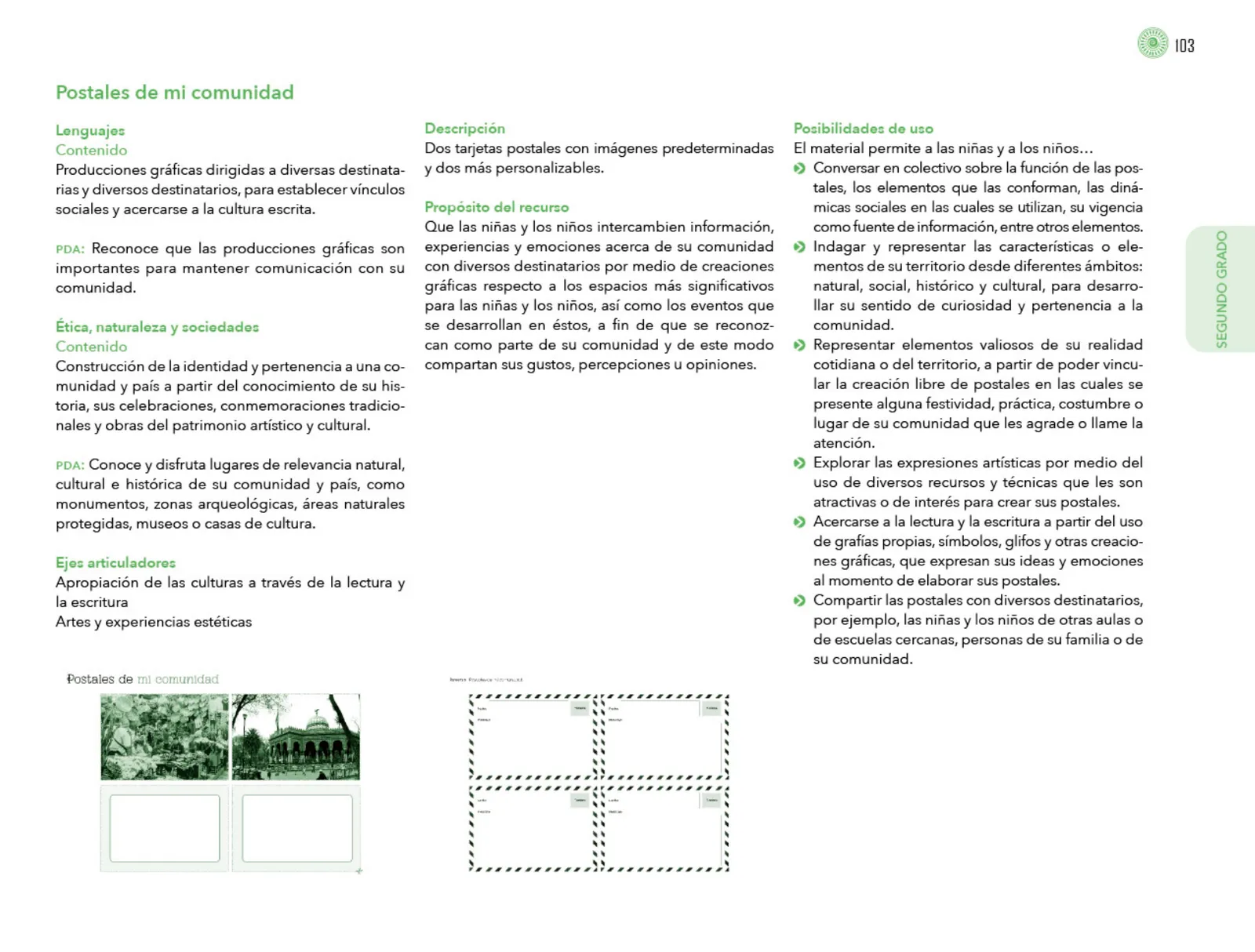 Miniatura página 104 de Posibilidades de trabajo para la acción transformadora y el codiseño. Ficheros. Fase 2  Libro de Educación Preescolar Grado 1°, 2°, 3°  Ciclo Escolar 2025 - 2026