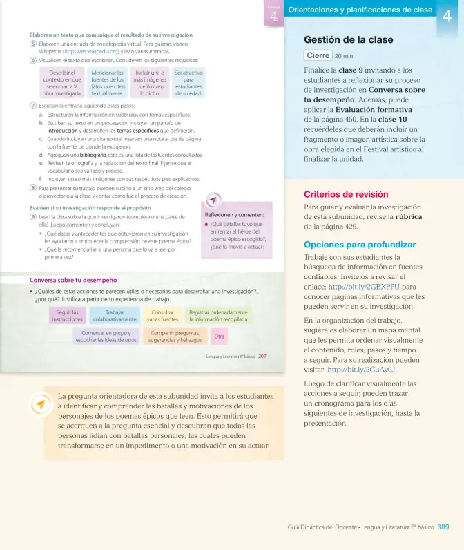 Página 161 de Lengua y Literatura – Octavo Básico | Texto del Estudiante MINEDUC – Descargar PDF · 2024