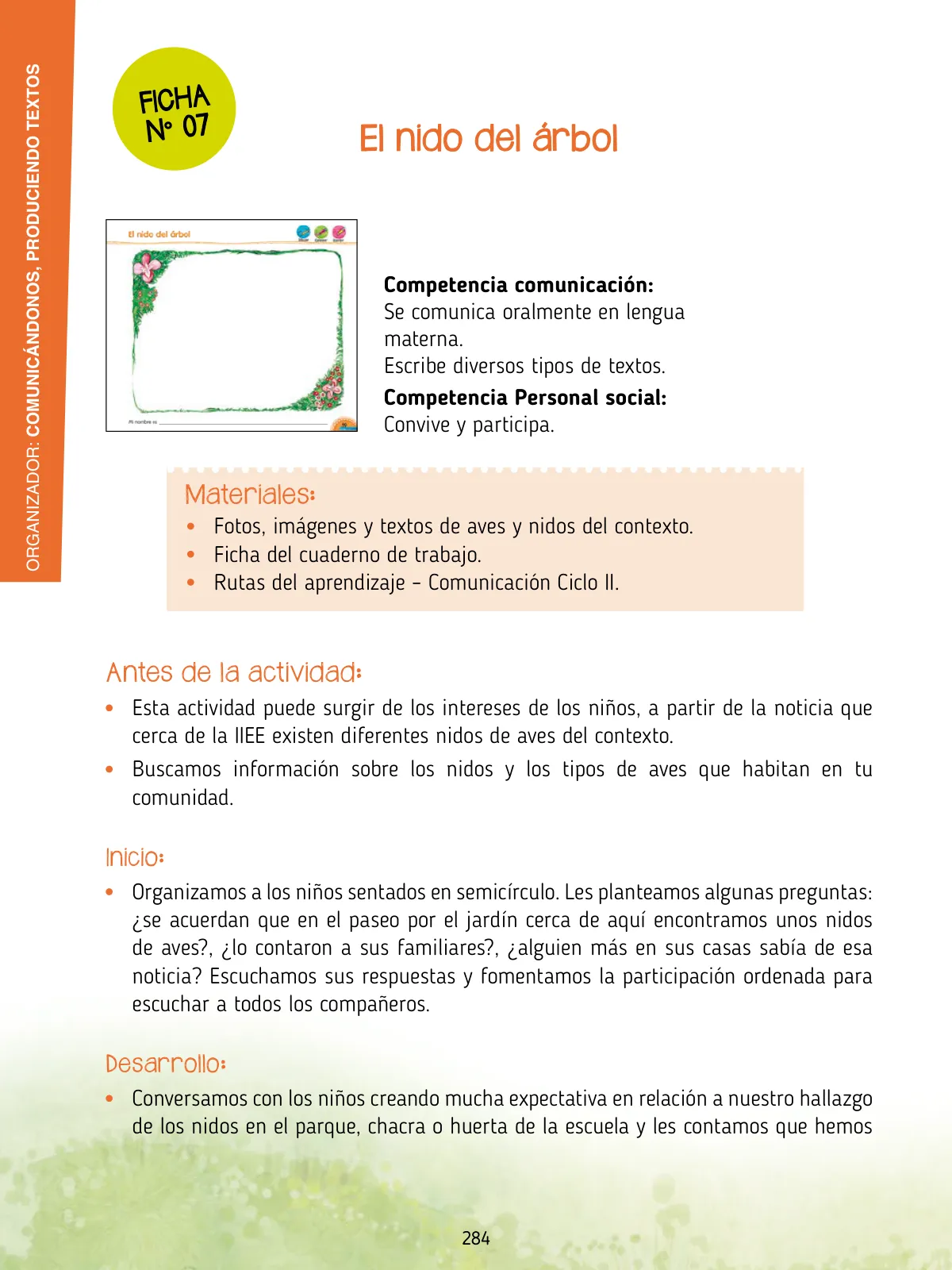 Miniatura página 286 de Agenda pedagógica 2017-2018 para docentes de II Ciclo de Instituciones de nivel de Educación Inicial · 2017