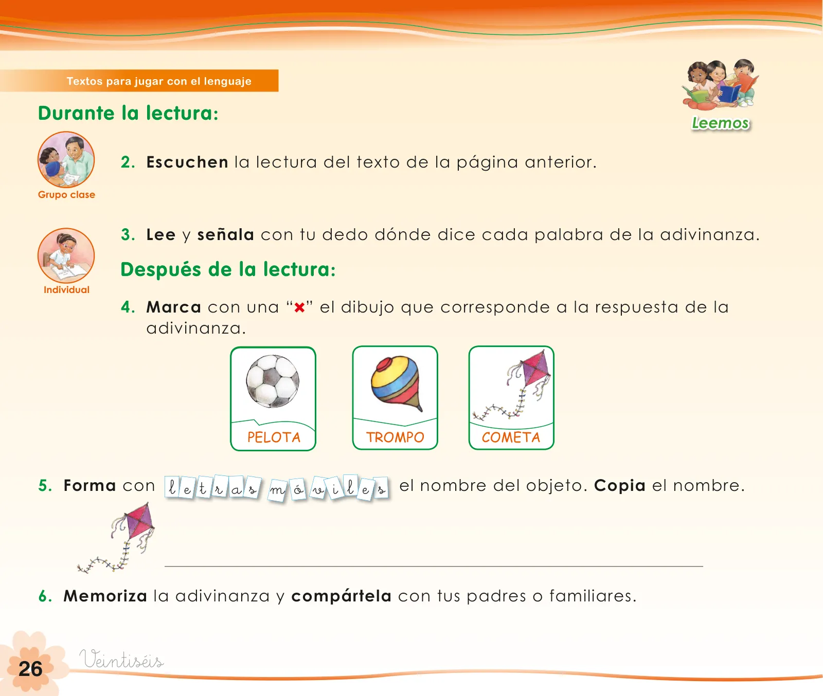 Miniatura página 28 de Comunicación 1 : cuaderno de trabajo para primer grado de Educación Primaria 2019 · 2019