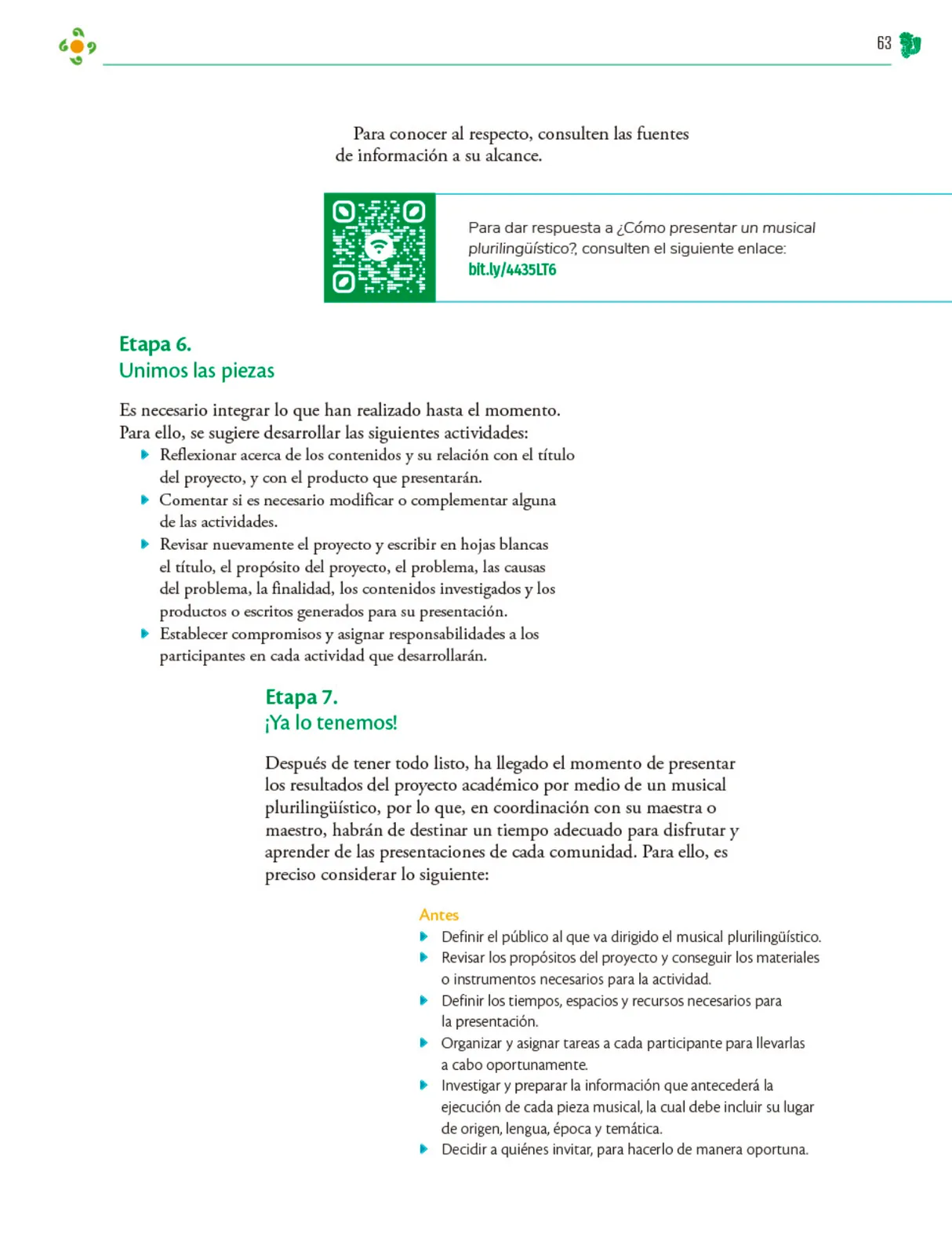 Miniatura página 64 de Colección Sk´asolil. Nuestro libro de Proyectos.  Tomo II.  Libro de Educación Telesecundaria Grado 2°  Ciclo Escolar 2025 - 2026