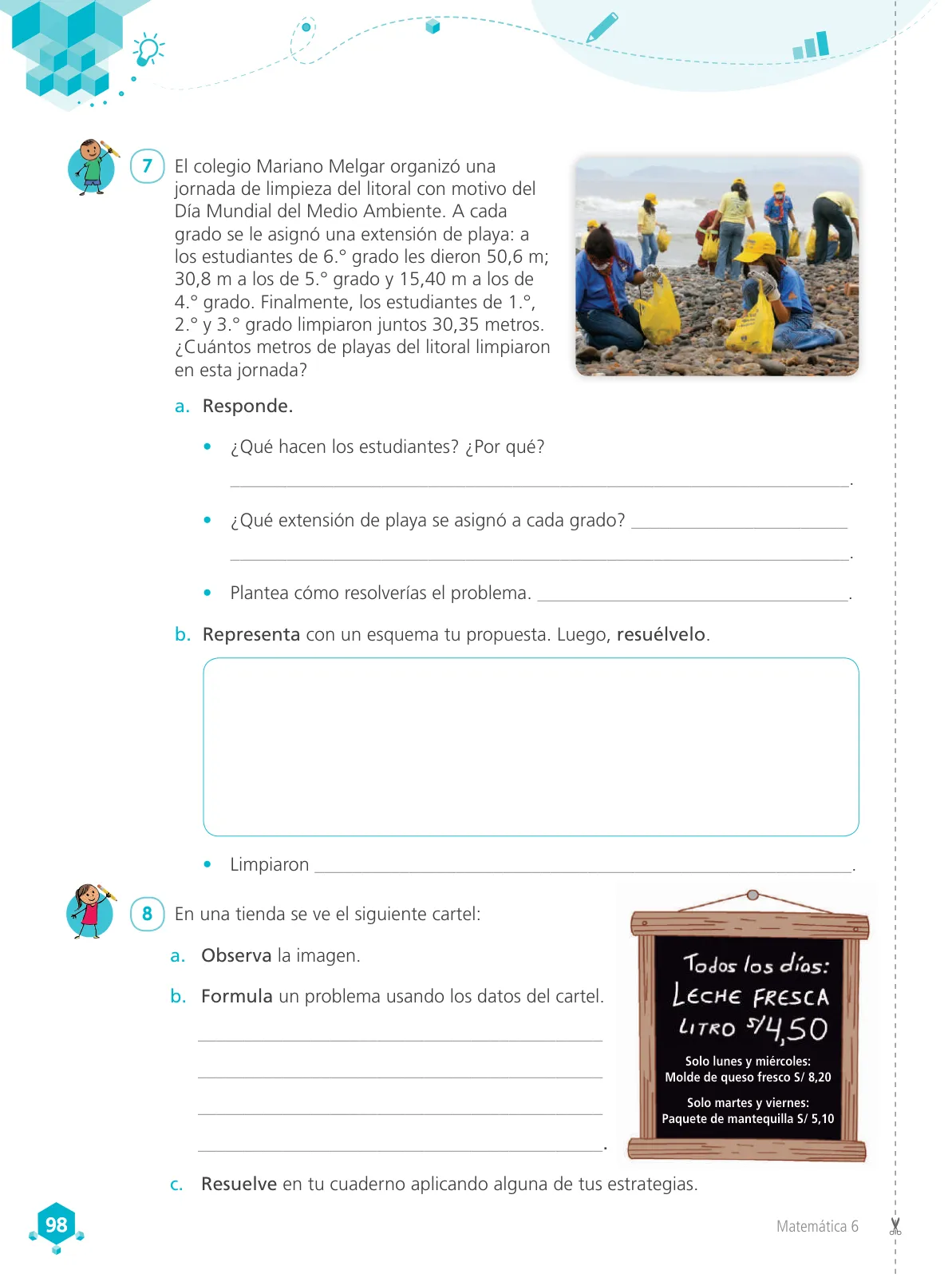 Miniatura página 100 de Matemática 6 : cuaderno de trabajo para sexto grado de Educación Primaria 2019 · 2019