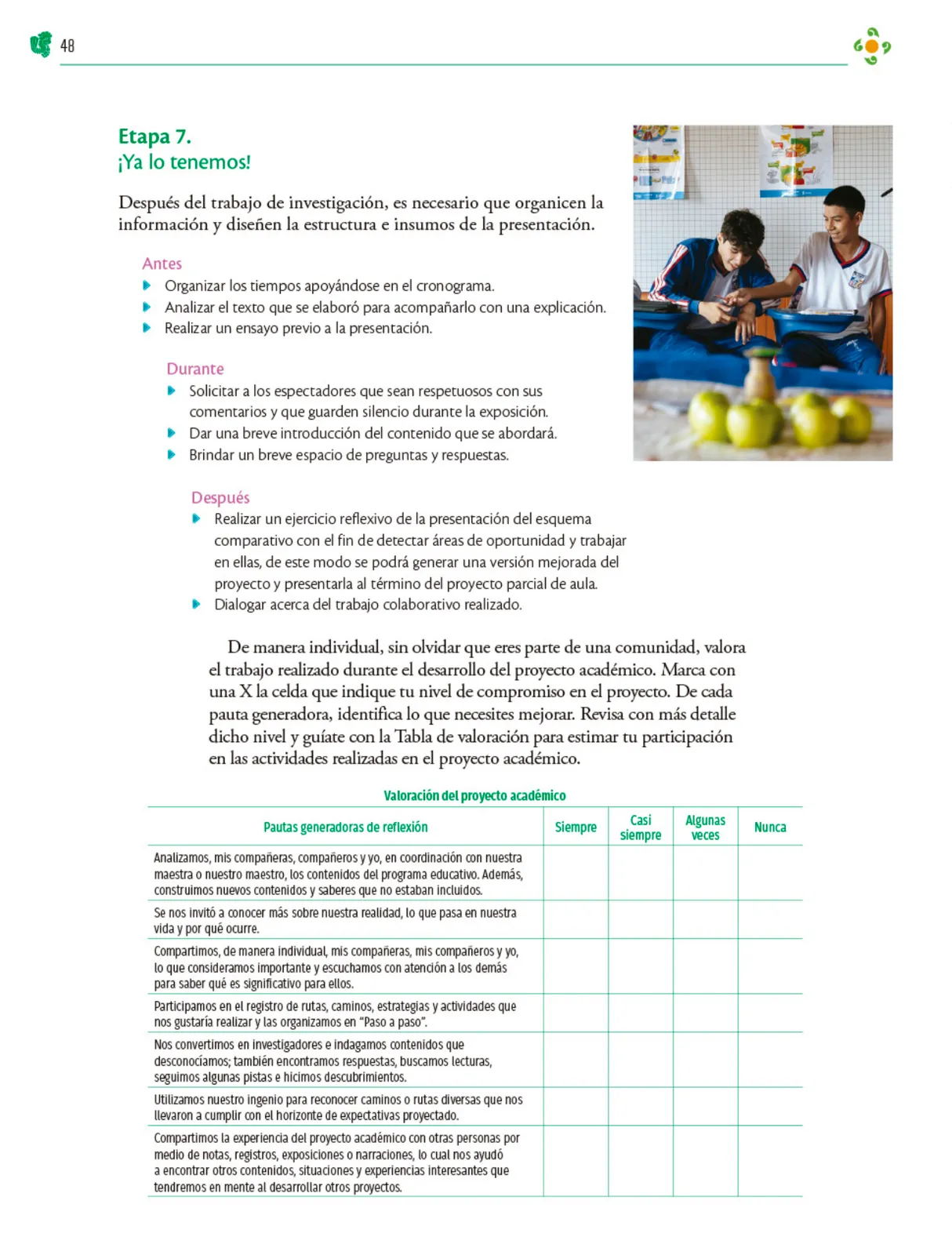 Miniatura página 49 de Colección Ximhai. Nuestro libro de Proyectos.  Tomo III.  Libro de Educación Telesecundaria Grado 1°  Ciclo Escolar 2025 - 2026