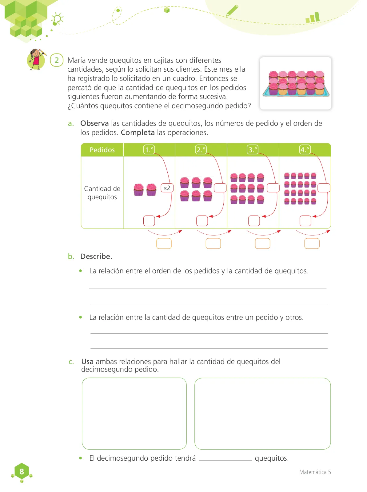 Miniatura página 9 de Matemática 5 : cuaderno de trabajo para quinto grado de Educación Primaria 2018 · 2018