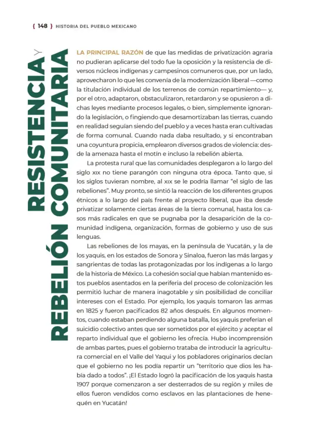 Página 149 de Historia del pueblo mexicano. Multigrado Libro de Educación Telesecundaria Grado 1° Ciclo Escolar 2025 - 2026