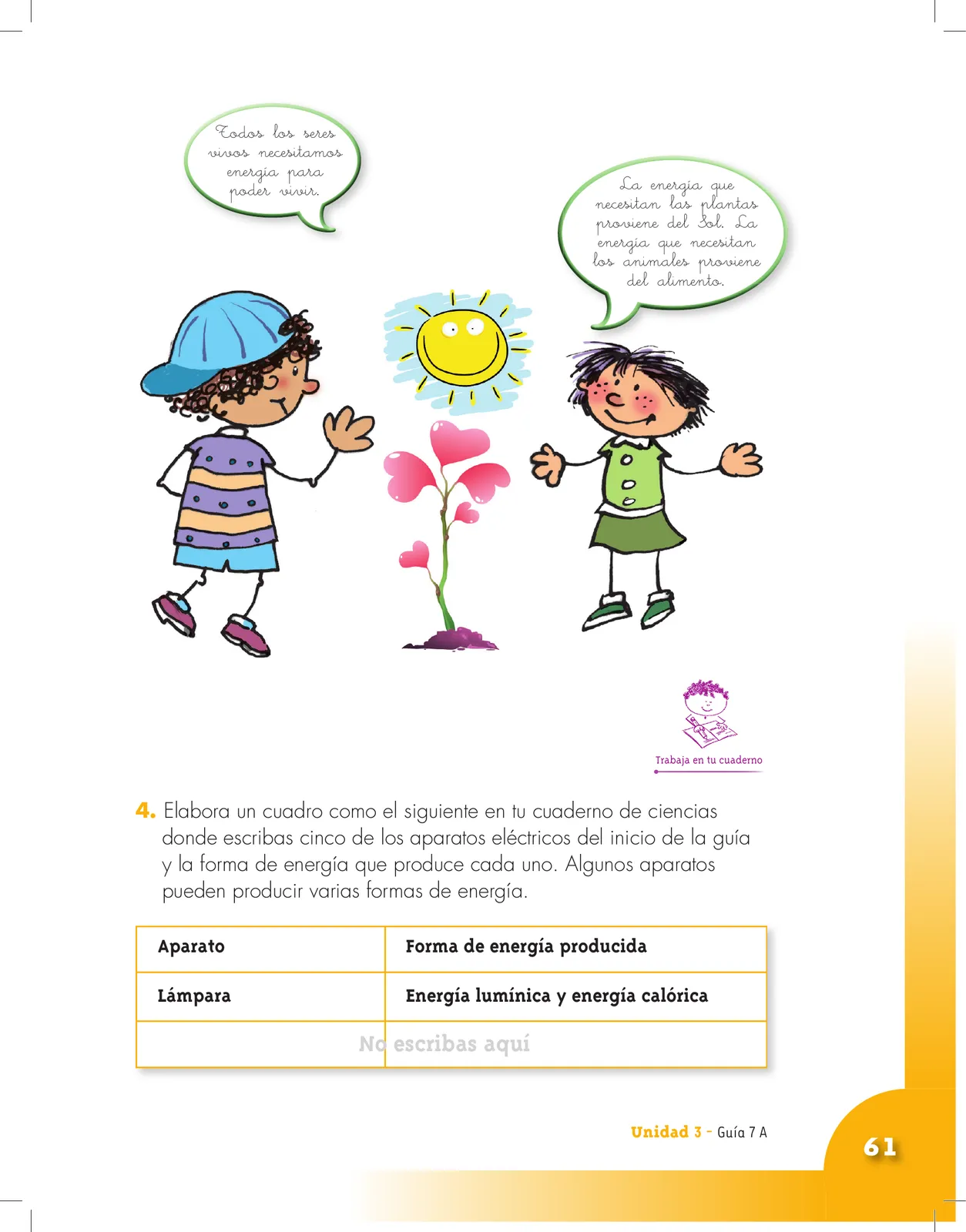 Página 61 de Ciencias Naturales 3° · Cartilla 01