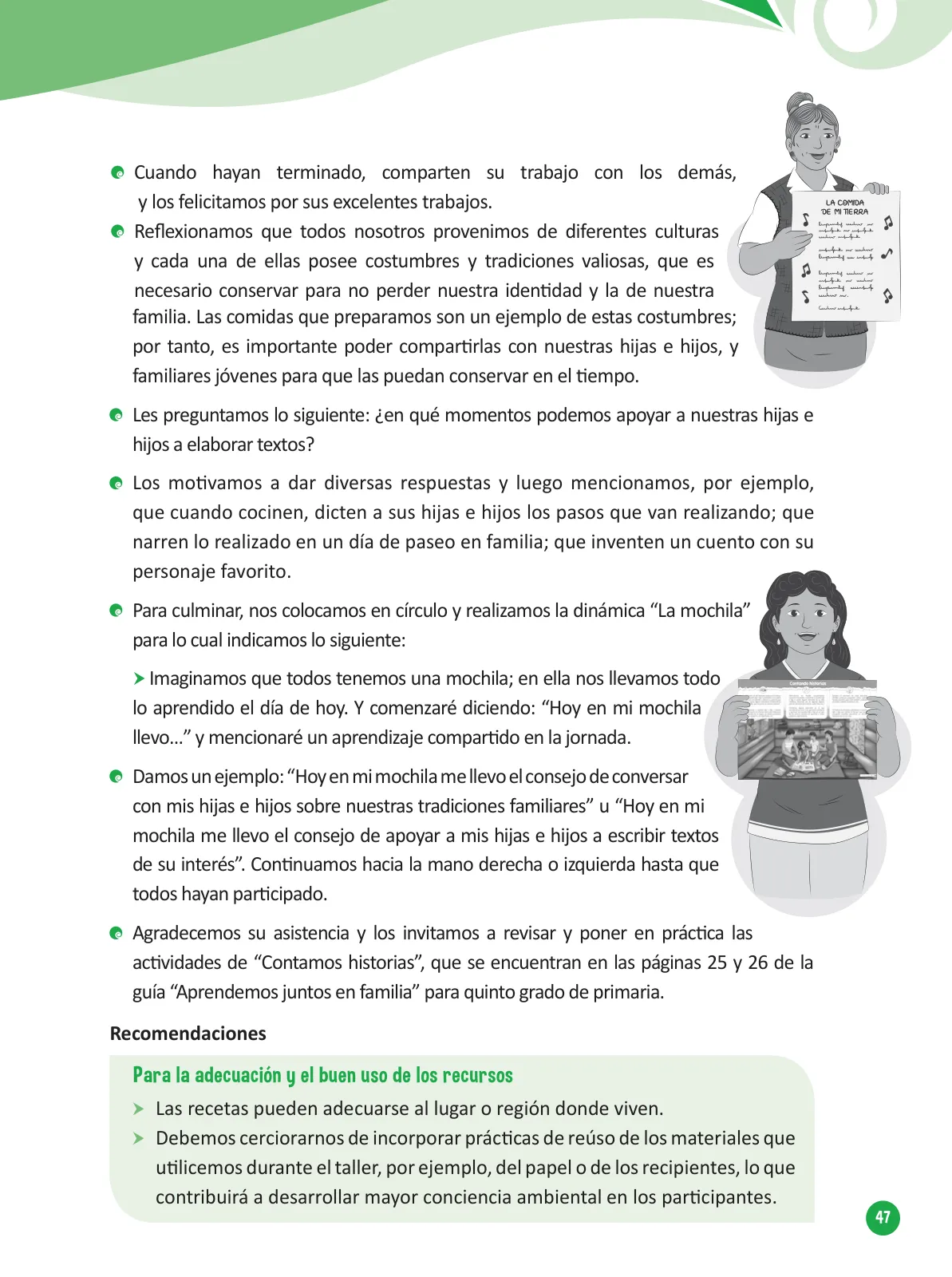 Miniatura página 49 de Guía para el trabajo docente con las familias del ciclo V de Primaria · 2016