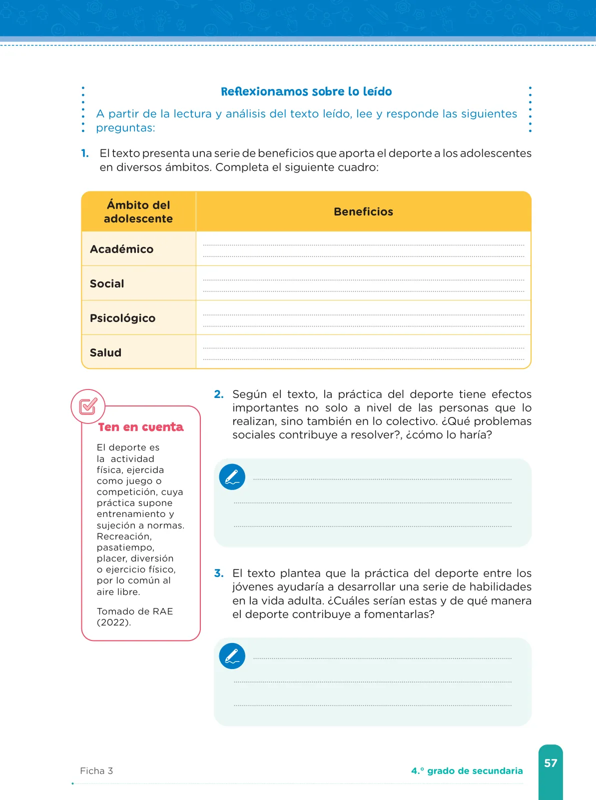 Página 59 de Fichas de aprendizaje de Comunicación 4 · 2024
