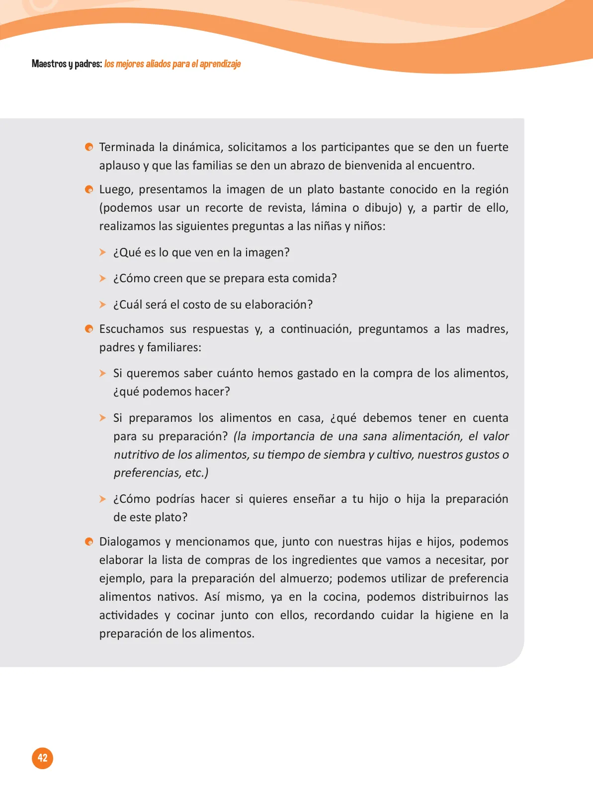 Miniatura página 44 de Guía para el trabajo docente con las familias del ciclo IV de Primaria · 2016