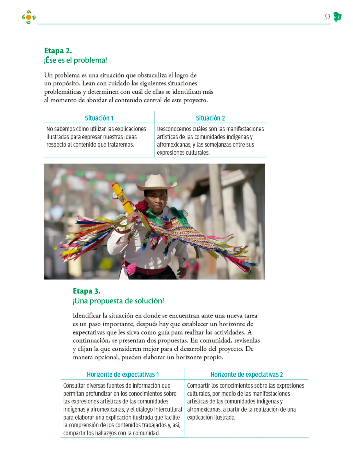Miniatura página 58 de Colección Ximhai. Nuestro libro de Proyectos. Tomo I.   Libro de Educación Telesecundaria Grado 1°  Ciclo Escolar 2025 - 2026