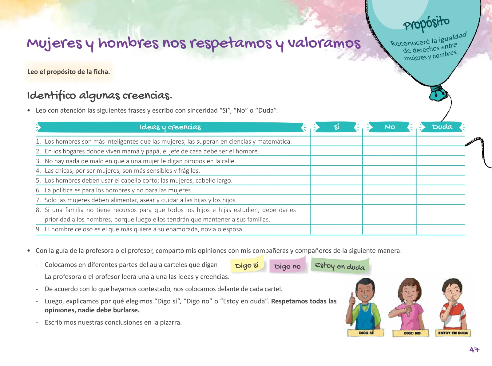 Miniatura página 49 de Cuadernillo de Tutoría 6 : sexto grado de Educación Primaria · 2021