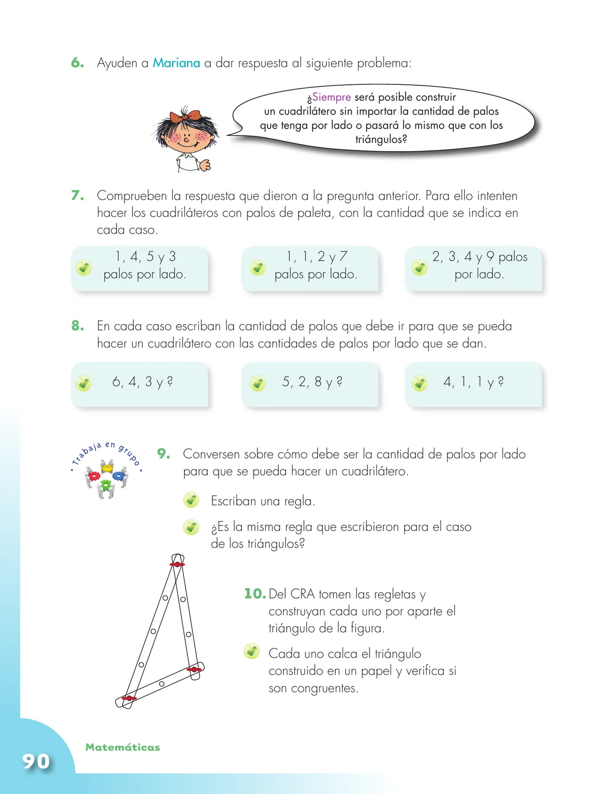 Miniatura página 90 de Matematica 4° · Cartilla 01