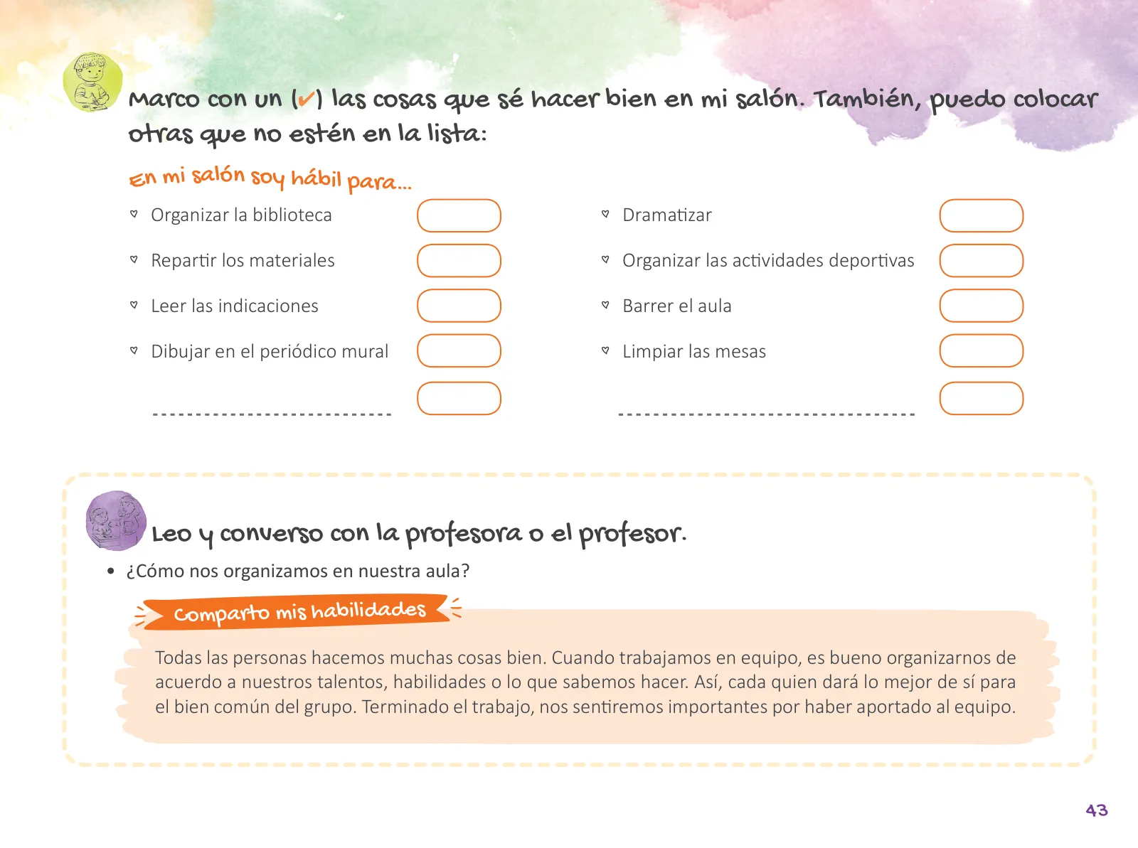 Miniatura página 45 de Cuadernillo de Tutoría Segundo Grado Educación Primaria 2019 · 2019