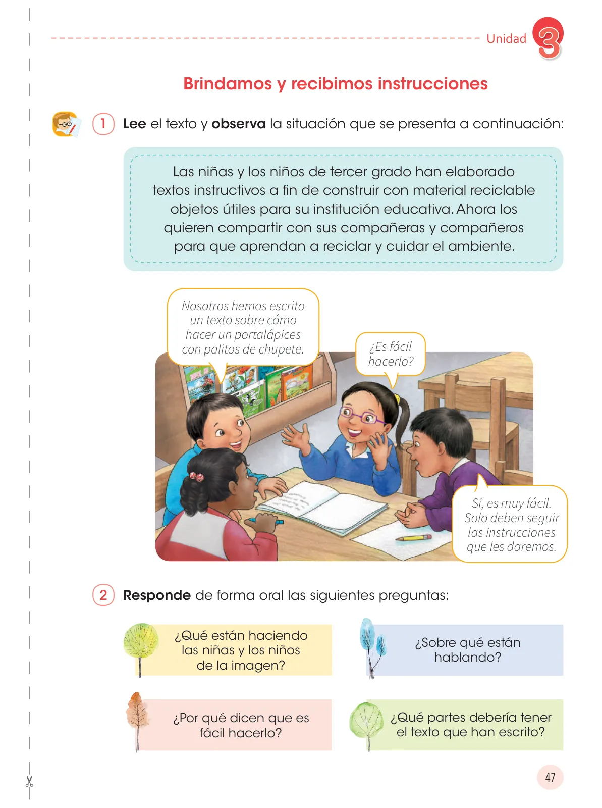 Miniatura página 49 de Comunicación 3 : cuaderno de trabajo para tercer grado de Educación Primaria 2019 · 2019